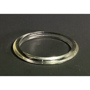 Vintage Clear Flying Saucer Lucite Spacer Bangle Bracelet UFO Profile Minimalist